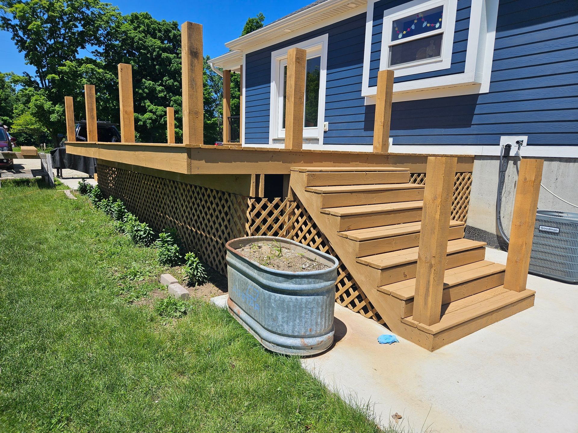 Deck staining